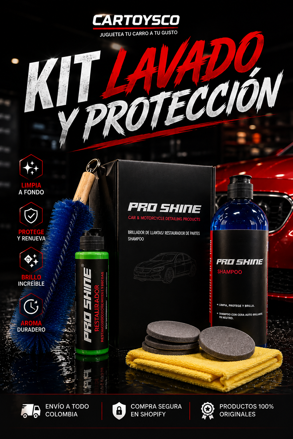 Kit Completo de Detailing Pro Shine