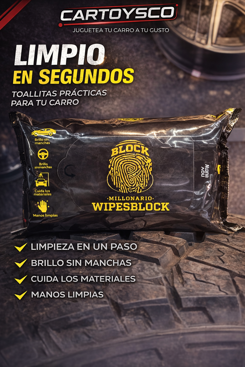 CARBLOCK WIPESBLOCK “Millonario”