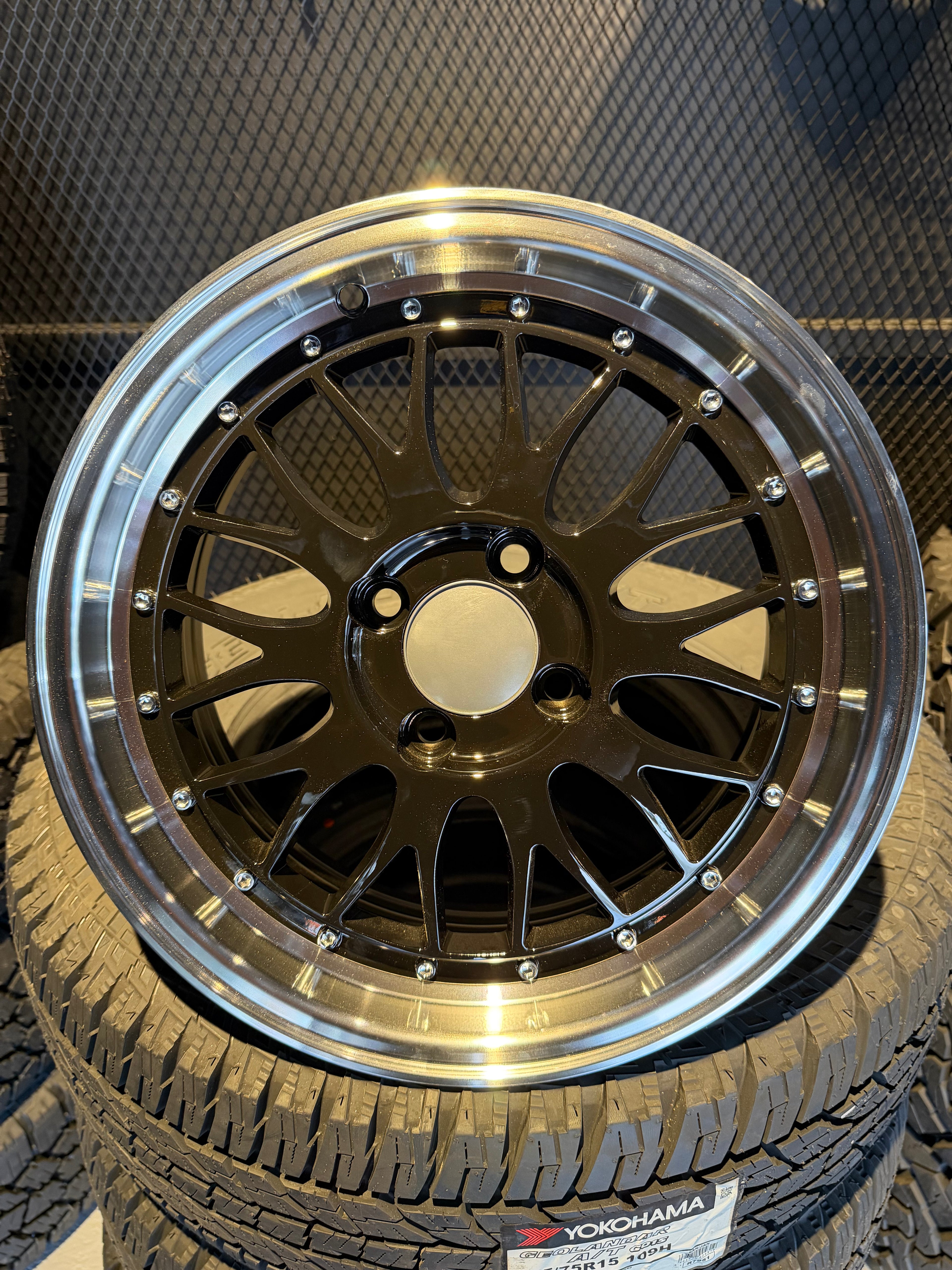 Rin Retroline 15x6.5 Negro Pulido